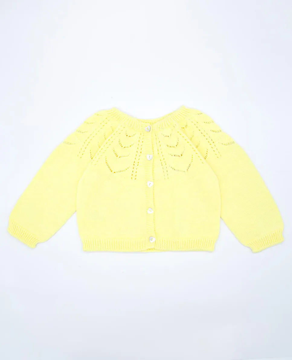 Жакет для девочек из органического хлопка с ажурными деталями Fina Ejerique, жёлтый
Жакет для девочек из органического хлопка с ажурными деталями Fina Ejerique, жёлтый