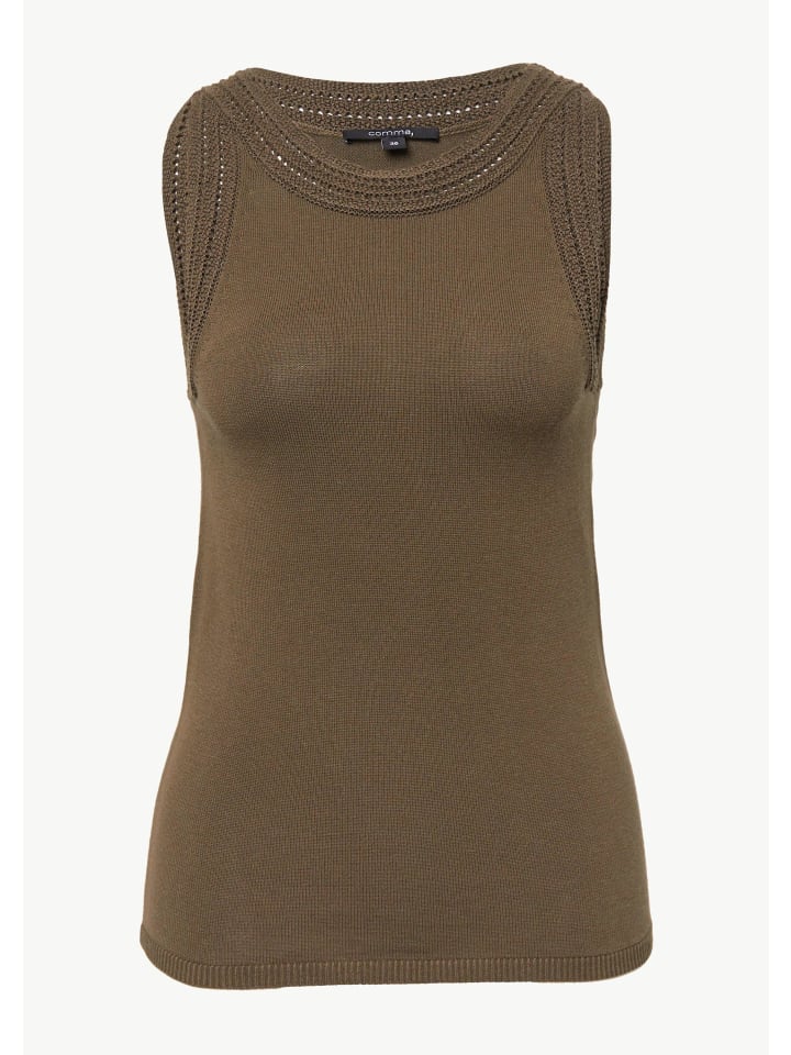 Comma Вязаный жилет-свитер цвета 8548_карамель
Comma Вязаный жилет-свитер цвета 8548_карамель