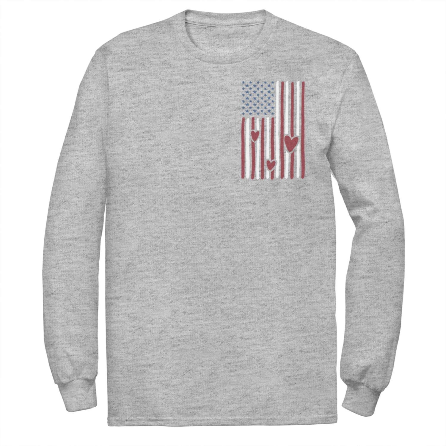 Мужская футболка с логотипом ко Дню ветеранов «Американский флаг любви» Licensed Character
Мужская футболка с логотипом ко Дню ветеранов «Американский флаг любви» Licensed Character