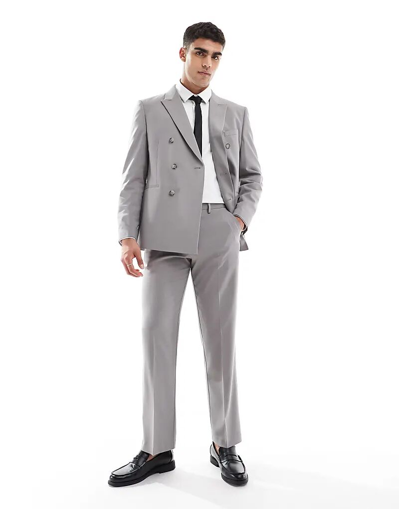 Прямые брюки ASOS DESIGN темно-серого цвета
Прямые брюки ASOS DESIGN темно-серого цвета