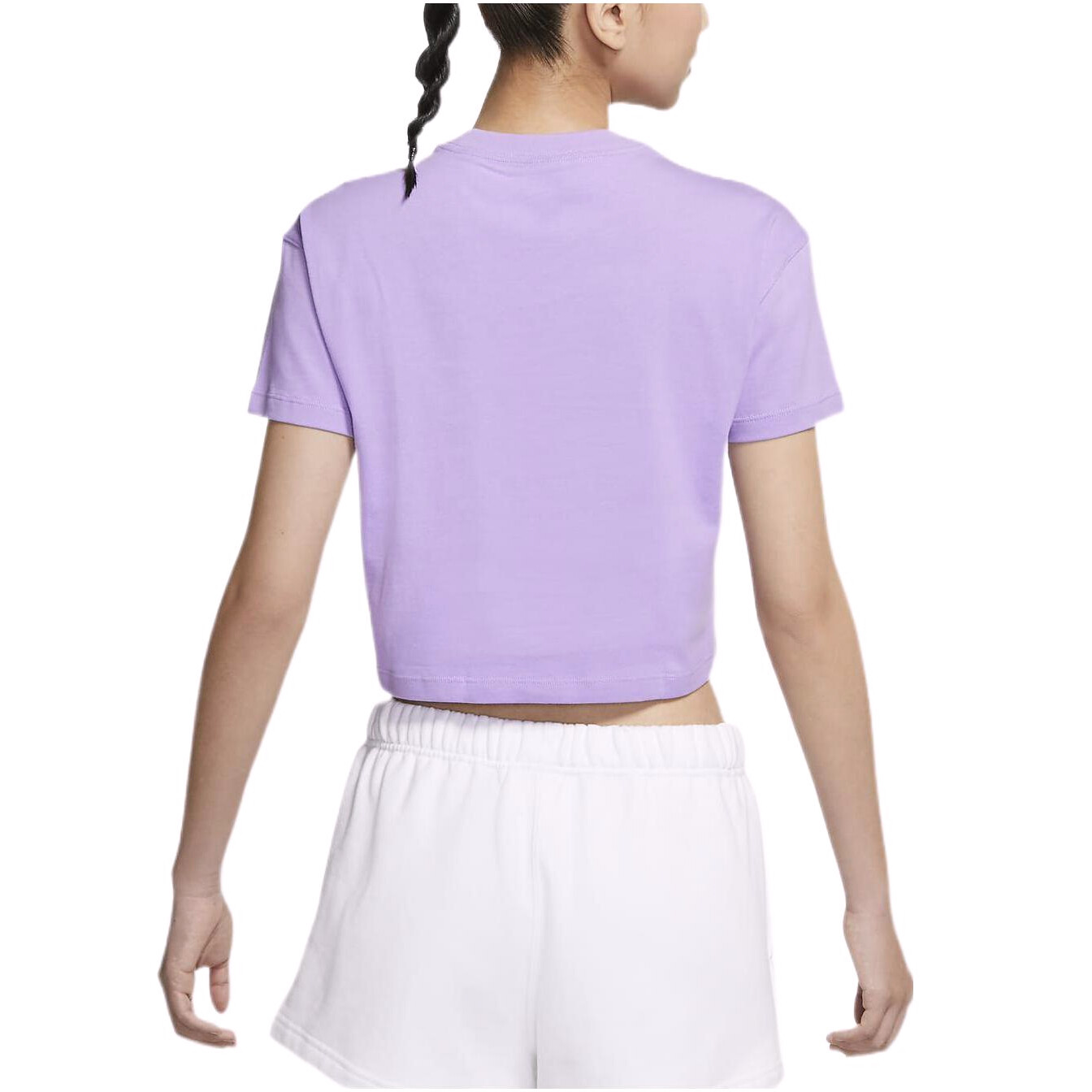 Женская укороченная футболка с круглым вырезом и логотипом Lab, фиолетовая Nike
Женская укороченная футболка с круглым вырезом и логотипом Lab, фиолетовая Nike