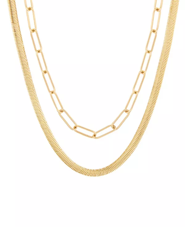 Многослойное колье Colette, комплект из 2 цепочек Brook & York, gold-plated
Многослойное колье Colette, комплект из 2 цепочек Brook & York, gold-plated