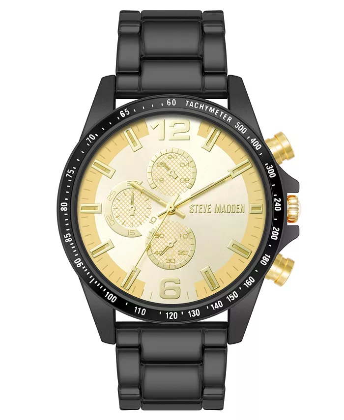 Мужские часы Iconic Champagne и Black Alloy Metal, 45mm Steve Madden
Мужские часы Iconic Champagne и Black Alloy Metal, 45mm Steve Madden