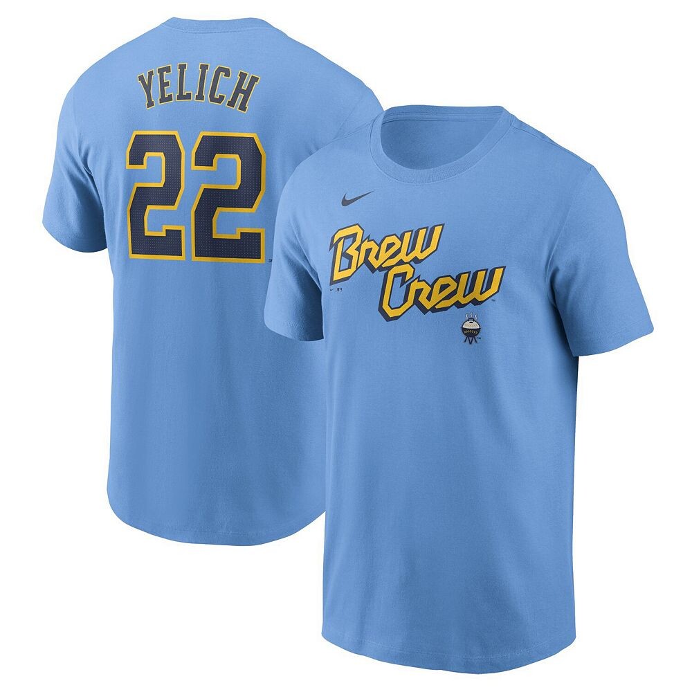 Мужская футболка Nike Christian Yelich Powder Blue Milwaukee Brewers City Connect Fuse с именем и номером, цвет Brw Light
Мужская футболка Nike Christian Yelich Powder Blue Milwaukee Brewers City Connect Fuse с именем и номером, цвет Brw Light
