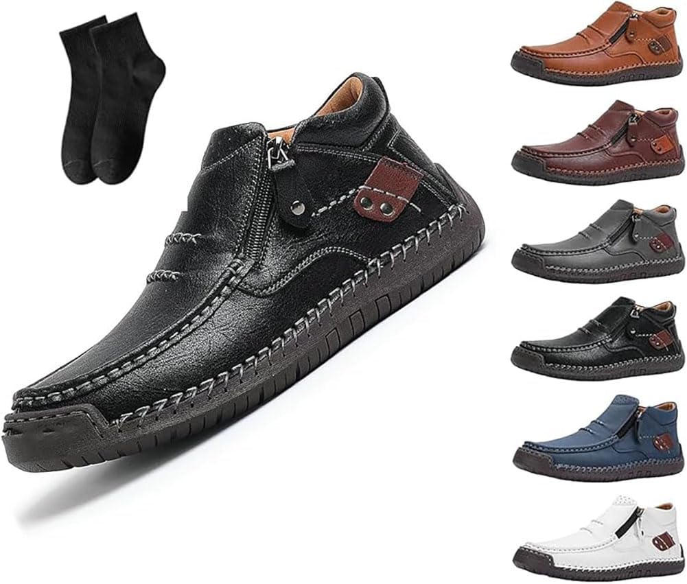 Мужские премиальные кожаные слипон-ботинки ручной работы, повседневные туфли ручной работы, ортопедические лоферы для путешествий и активного отдыха Cadwon, черный
Мужские премиальные кожаные слипон-ботинки ручной работы, повседневные туфли ручной работы, ортопедические лоферы для путешествий и активного отдыха Cadwon, черный