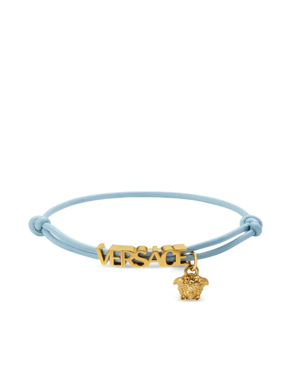 Кожаный браслет с декором Medusa Versace, золотой
Кожаный браслет с декором Medusa Versace, золотой