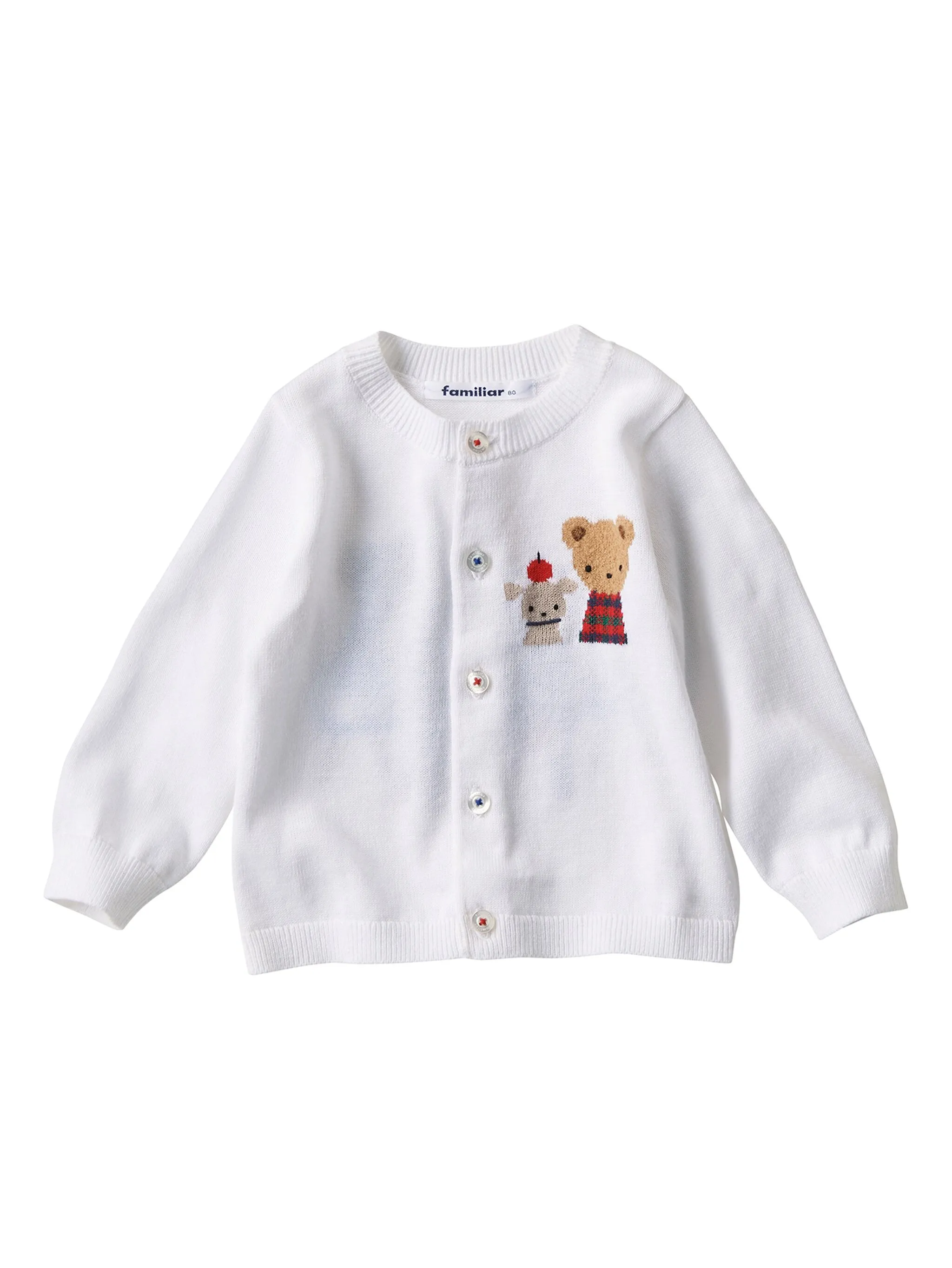 Кардиган вязки интарсия с узором Familiar, белый
Кардиган вязки интарсия с узором Familiar, белый