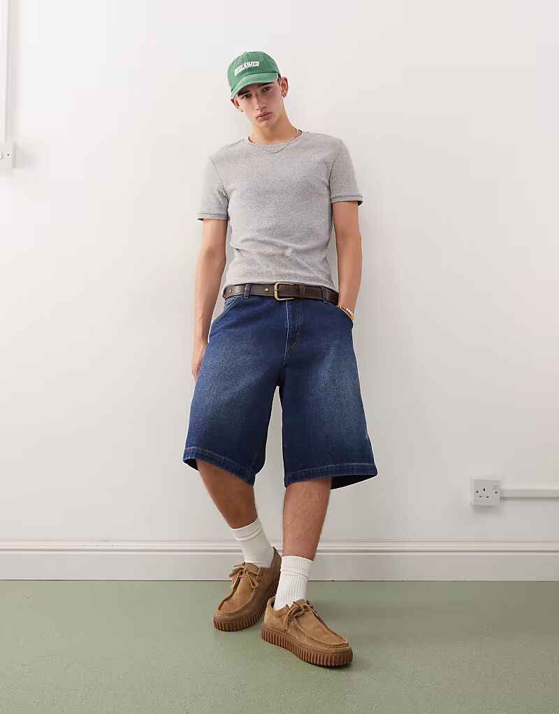 Футболка Reclaimed Vintage унисекс, облегающая, серого меланжевого цвета 
Футболка Reclaimed Vintage унисекс, облегающая, серого меланжевого цвета