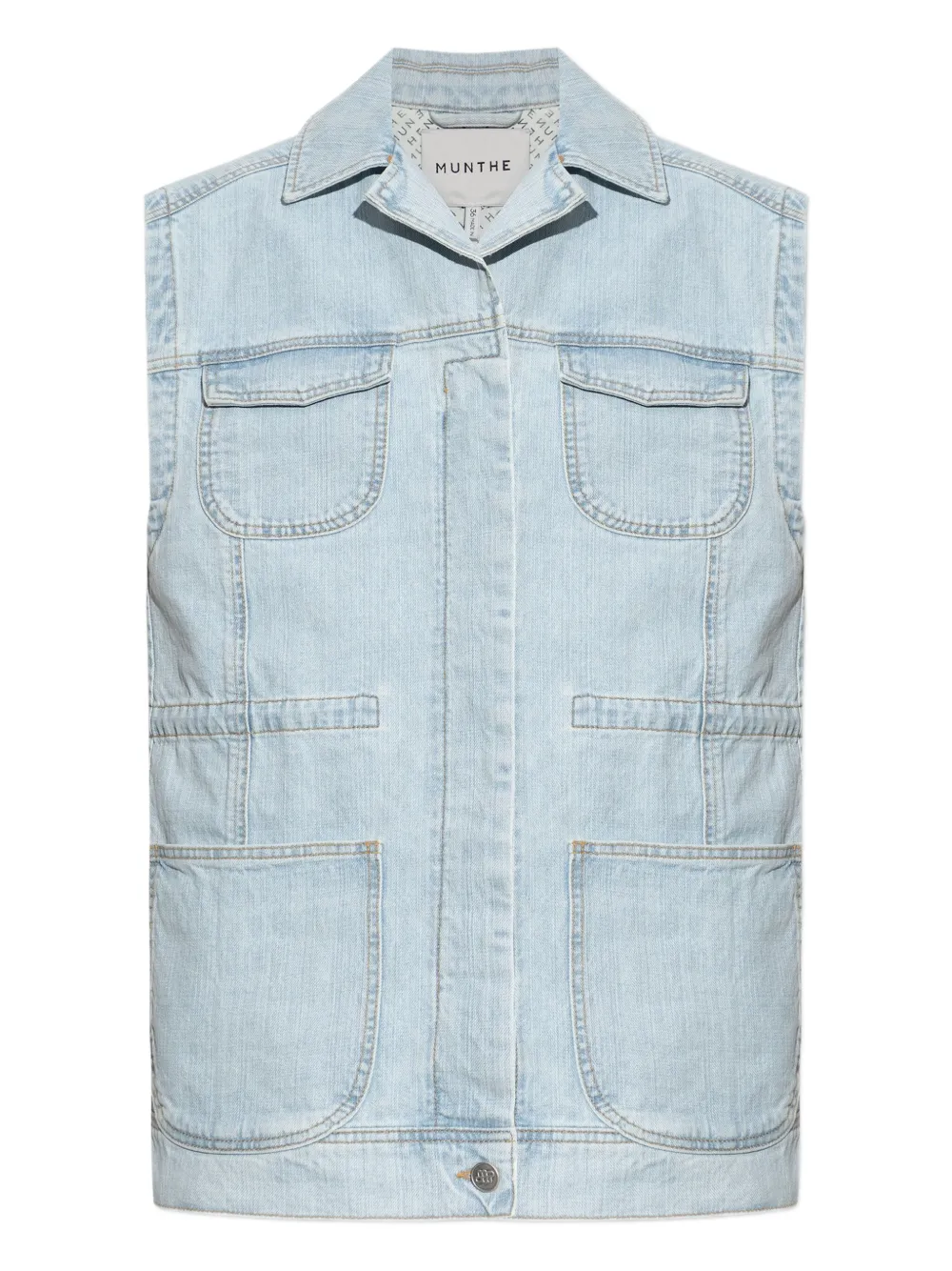 Джинсовый жилет без рукавов MUNTHE, синий
Джинсовый жилет без рукавов MUNTHE, синий