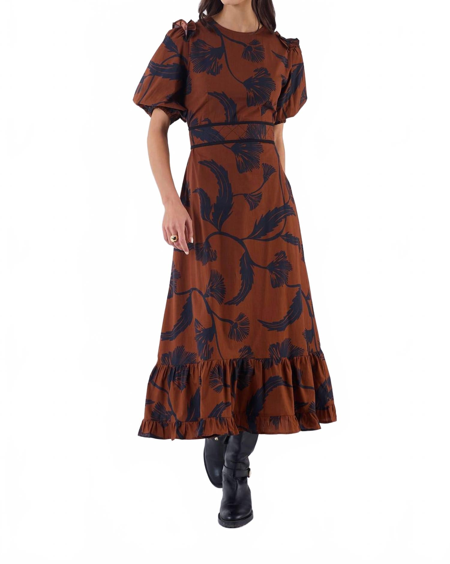 BEYOND by Vera Платье-миди Antonia, цвет Noir Bloom Brown
BEYOND by Vera Платье-миди Antonia, цвет Noir Bloom Brown