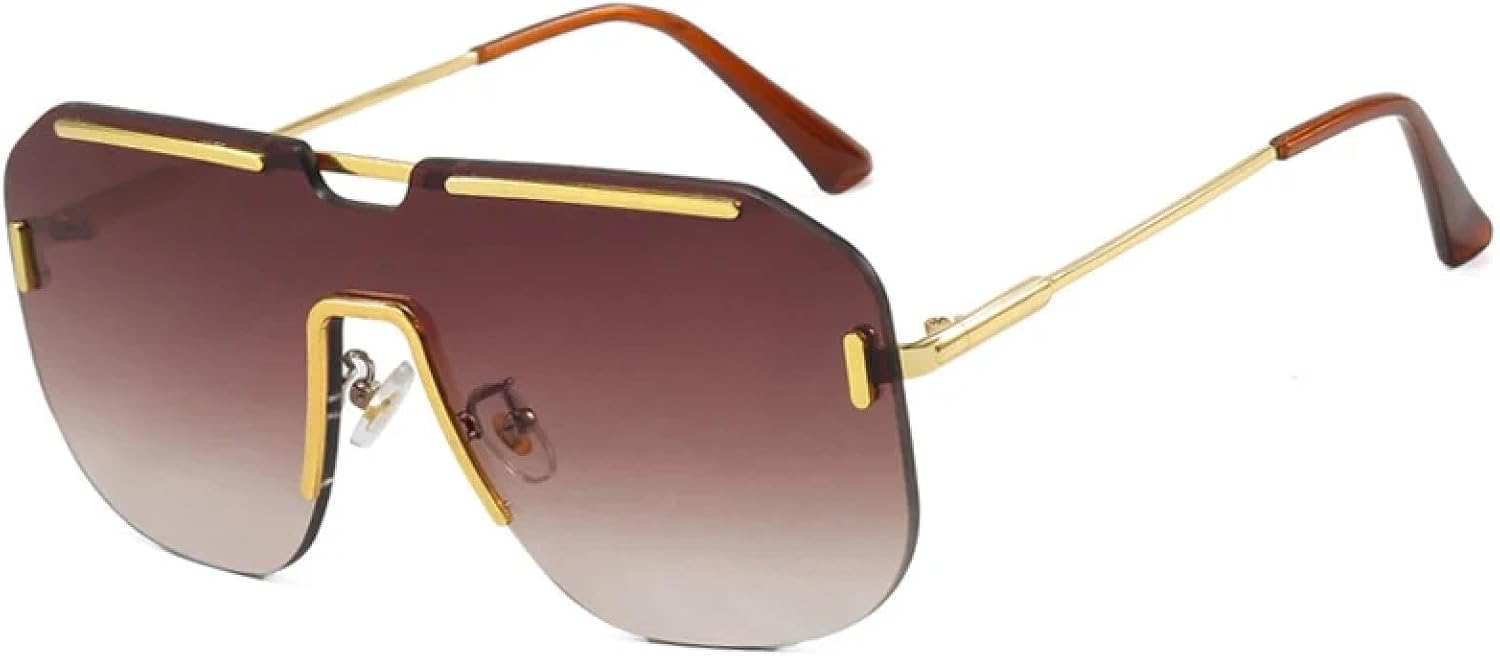 Большие солнцезащитные очки без оправы для женщин, ретро-очки с градиентным металлическим покрытием, солнцезащитные очки для мужчин с защитой от УФ-излучения UV400 TOIPASTN, Tea
Большие солнцезащитные очки без оправы для женщин, ретро-очки с градиентным металлическим покрытием, солнцезащитные очки для мужчин с защитой от УФ-излучения UV400 TOIPASTN, Tea