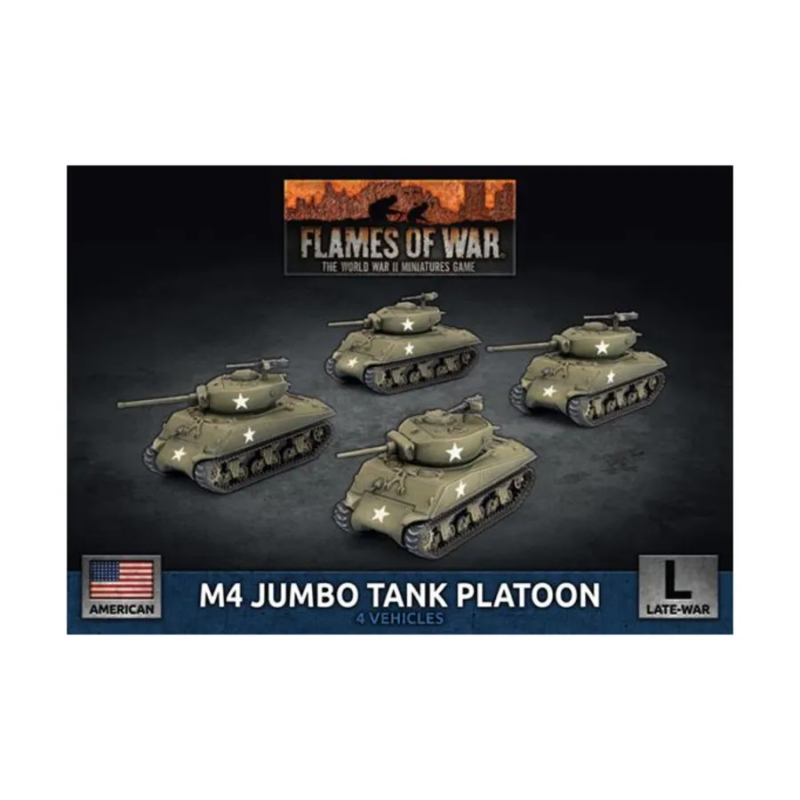 Взвод танков M4 Jumbo, Flames of War - WWII - United States - Tanks (4th Edition)
Взвод танков M4 Jumbo, Flames of War - WWII - United States - Tanks (4th Edition)