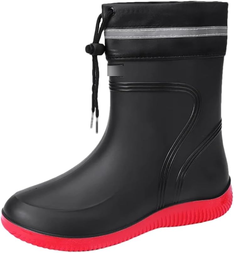 Мужские повседневные водонепроницаемые резиновые сапоги Wjnvfioo, модная обувь для активного отдыха и рыбалки, ботинки до щиколотки, противоскользящие водонепроницаемые туфли, черный/красный
Мужские повседневные водонепроницаемые резиновые сапоги Wjnvfioo, модная обувь для активного отдыха и рыбалки, ботинки до щиколотки, противоскользящие водонепроницаемые туфли, черный/красный