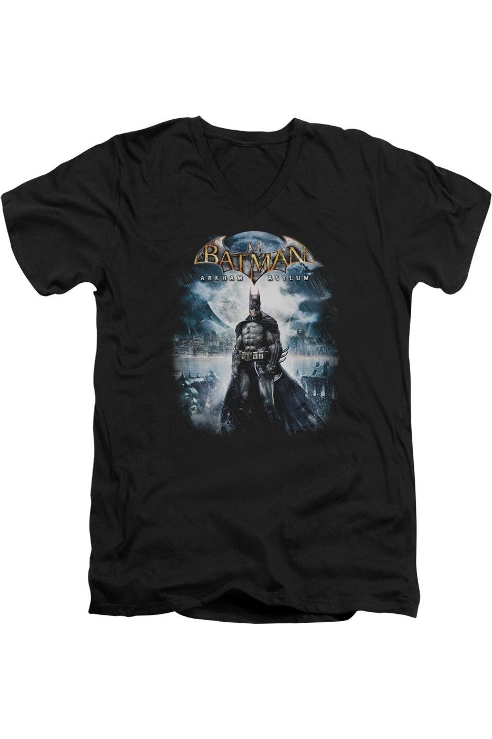 Футболка с коротким рукавом и V-образным вырезом для взрослых из игры Batman Arkham Asylum Gildan, черный
Футболка с коротким рукавом и V-образным вырезом для взрослых из игры Batman Arkham Asylum Gildan, черный