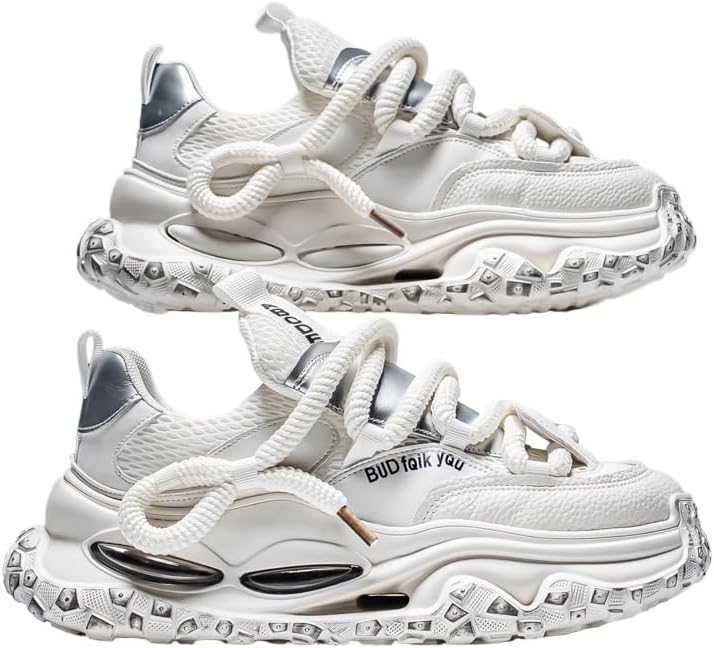 Модные мужские кроссовки с дышащей сеткой и низким верхом - повседневная обувь с толстой мягкой подошвой и надежной шнуровкой, Легкая обувь на каждый день Clolinde, белый
Модные мужские кроссовки с дышащей сеткой и низким верхом - повседневная обувь с толстой мягкой подошвой и надежной шнуровкой, Легкая обувь на каждый день Clolinde, белый