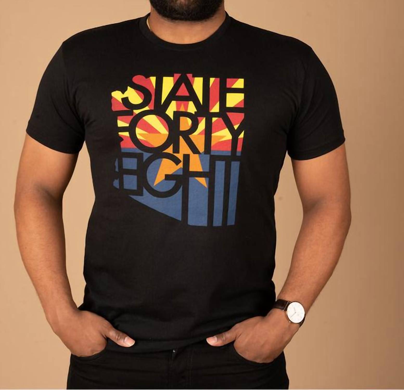 Мужская классическая рубашка Arizona с круглым вырезом черного цвета State Forty Eight
Мужская классическая рубашка Arizona с круглым вырезом черного цвета State Forty Eight