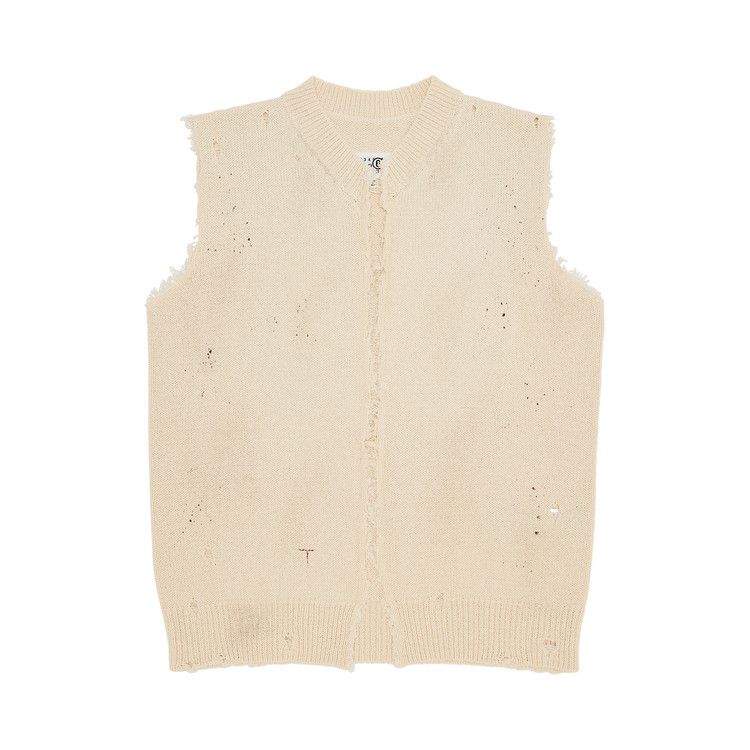 Куртка MM6 Maison Margiela Knit Gilet, Cream 
Куртка MM6 Maison Margiela Knit Gilet, Cream