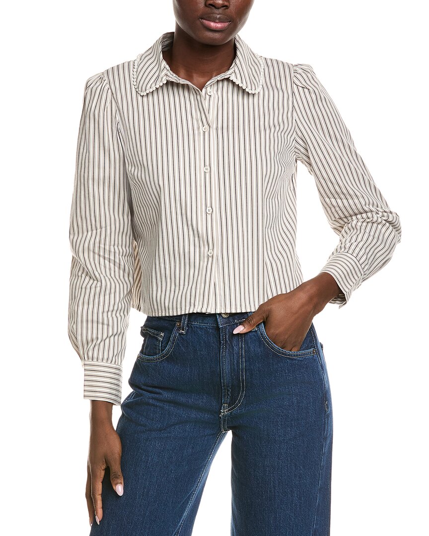 Полосатая рубашка на пуговицах CeCe Cece, коричневый
Полосатая рубашка на пуговицах CeCe Cece, коричневый