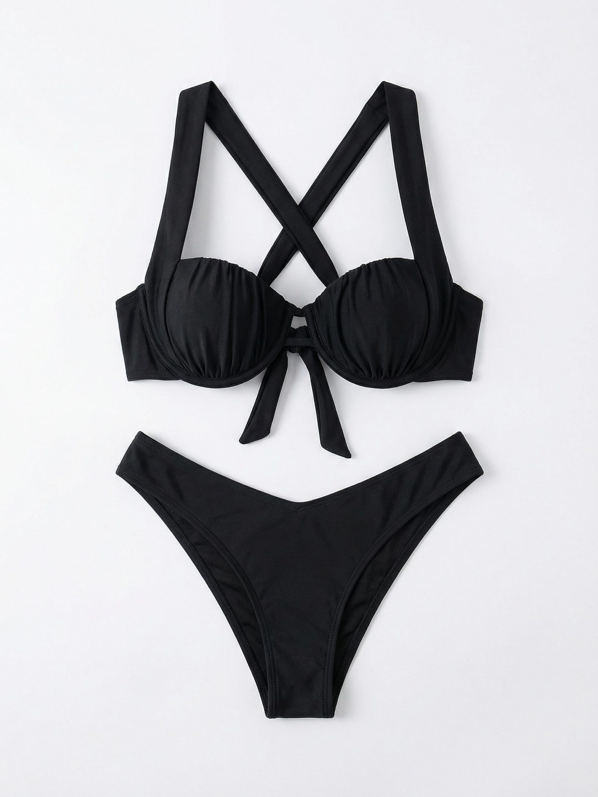 Cupshe Бикини-бралетт 'CAA12C5D155AA' в черном цвете
Cupshe Бикини-бралетт 'CAA12C5D155AA' в черном цвете