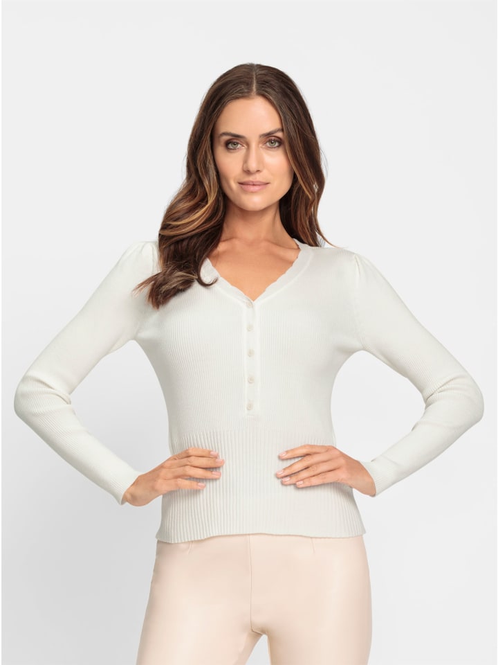 Тонкий вязаный свитер цвета экрю Heine
Тонкий вязаный свитер цвета экрю Heine