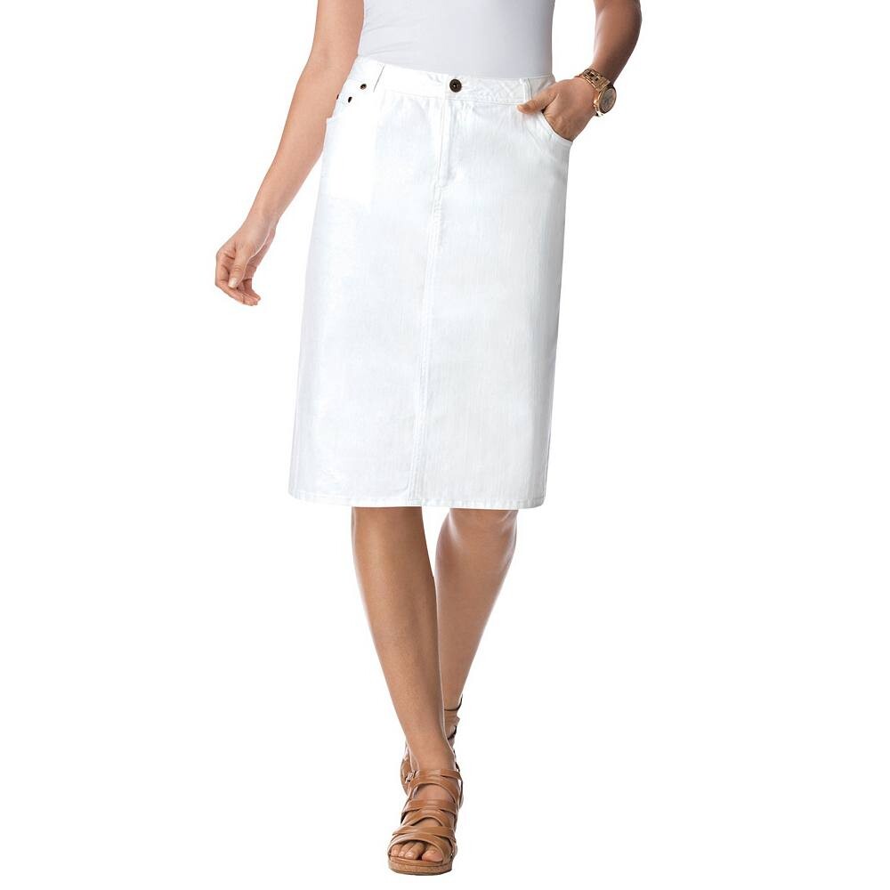 Женская короткая юбка из эластичного денима Jessica London больших размеров, белый
Женская короткая юбка из эластичного денима Jessica London больших размеров, белый