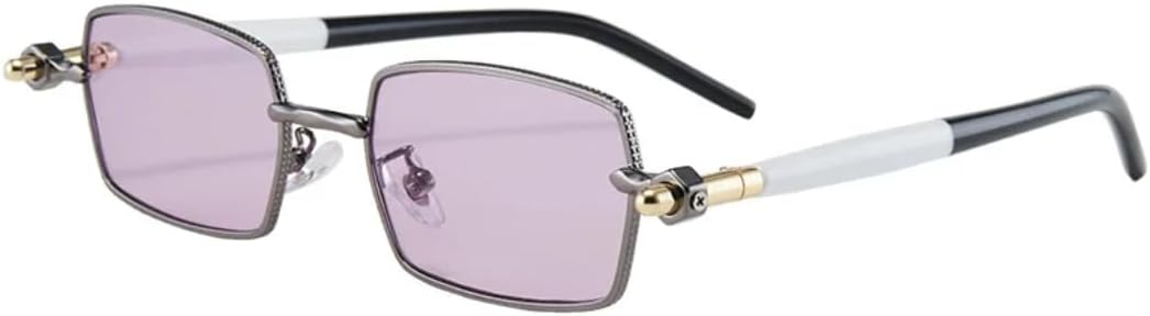 Маленькие прямоугольные солнцезащитные очки для женщин и мужчин, роскошные, в стиле ретро, с заклепками, двухцветные, с защитой от УФ-излучения UV400 UATXTAU, Gun Purple
Маленькие прямоугольные солнцезащитные очки для женщин и мужчин, роскошные, в стиле ретро, с заклепками, двухцветные, с защитой от УФ-излучения UV400 UATXTAU, Gun Purple