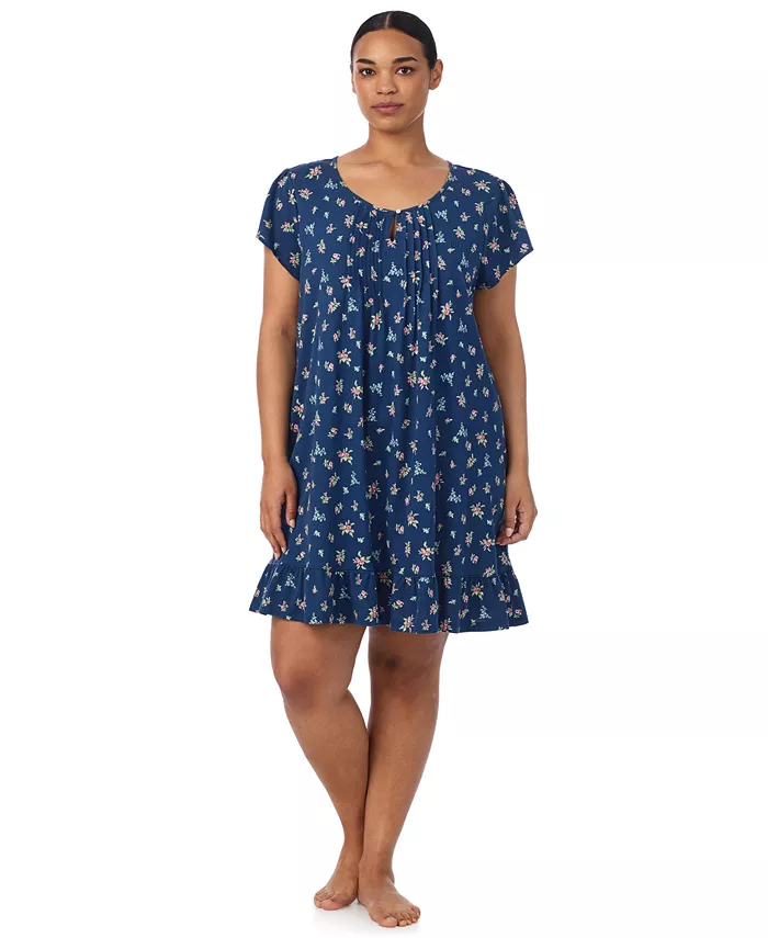 Короткая ночная рубашка больших размеров с рукавами-крылышками Lauren Ralph Lauren, синий
Короткая ночная рубашка больших размеров с рукавами-крылышками Lauren Ralph Lauren, синий