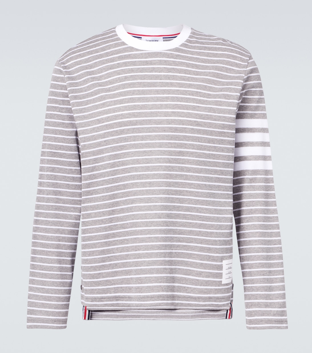 Футболка Milano из хлопка с 4-полосным принтом Thom Browne, Med Grey/White
Футболка Milano из хлопка с 4-полосным принтом Thom Browne, Med Grey/White