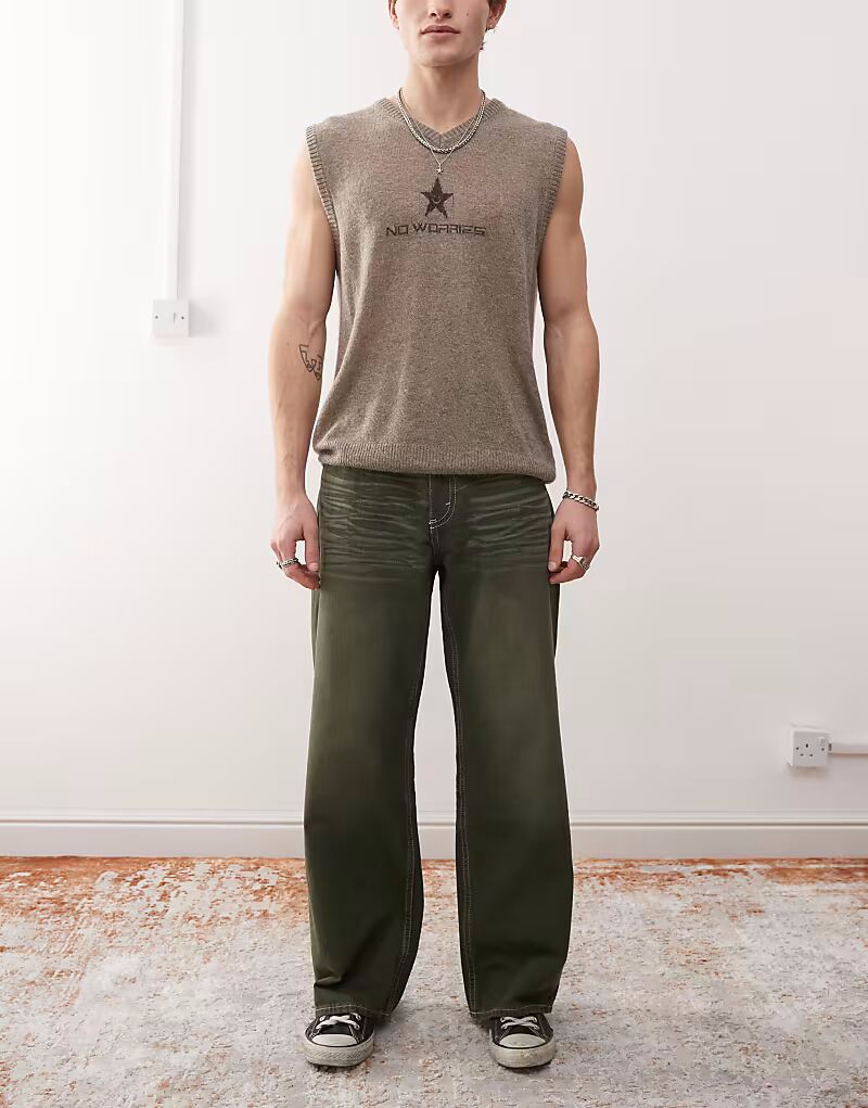 Cheap Monday Свободные джинсы широкого кроя черного цвета с зеленым оттенком
Cheap Monday Свободные джинсы широкого кроя черного цвета с зеленым оттенком