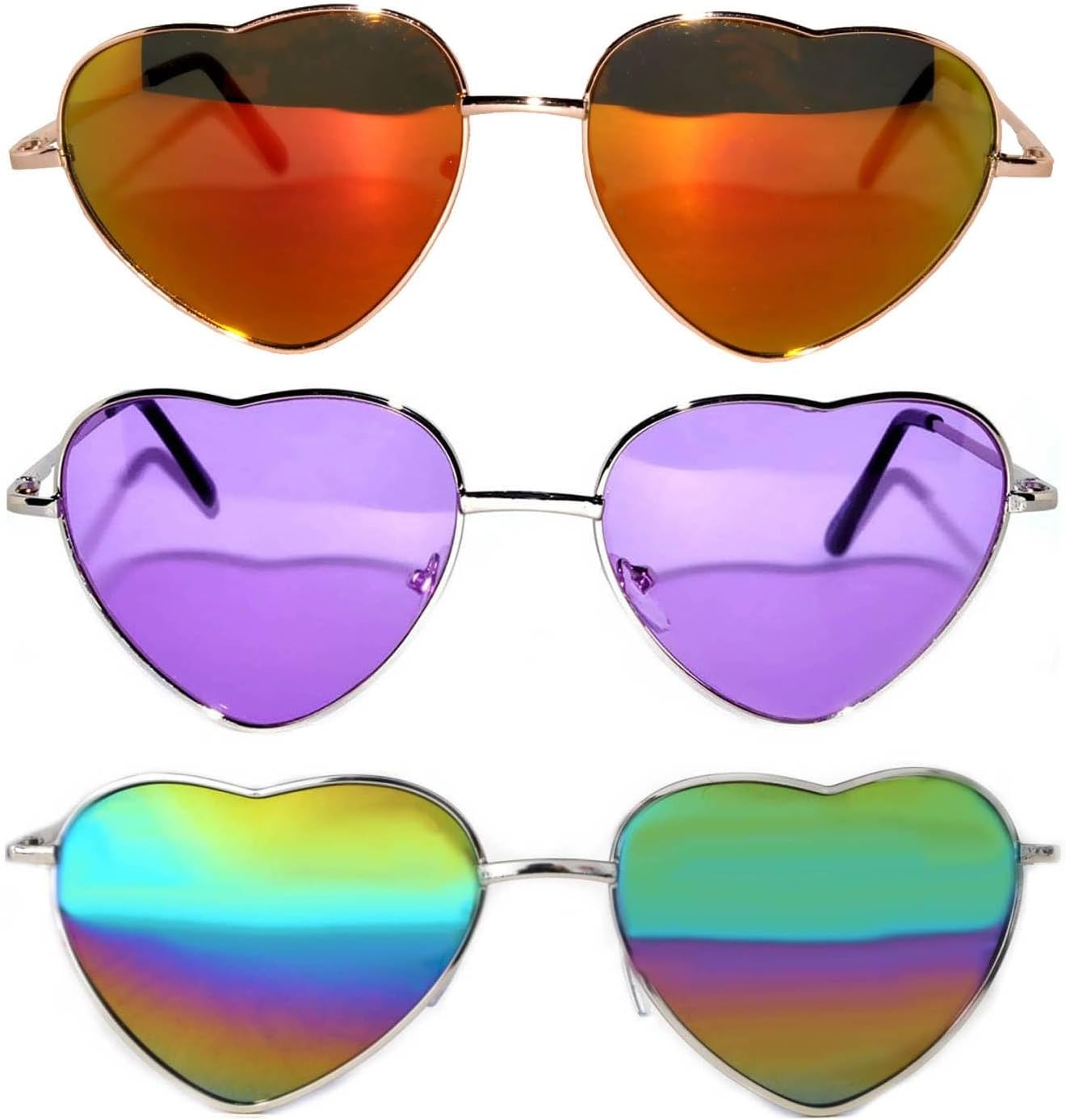 OWL 3 шт. Солнцезащитные очки в форме сердца для женщин, защита UV400, цветные линзы, металлическая оправа, солнцезащитные очки в форме сердца для женщин, Red Mirror, Purple Tint, Multicolor Mirror
OWL 3 шт. Солнцезащитные очки в форме сердца для женщин, защита UV400, цветные линзы, металлическая оправа, солнцезащитные очки в форме сердца для женщин, Red Mirror, Purple Tint, Multicolor Mirror