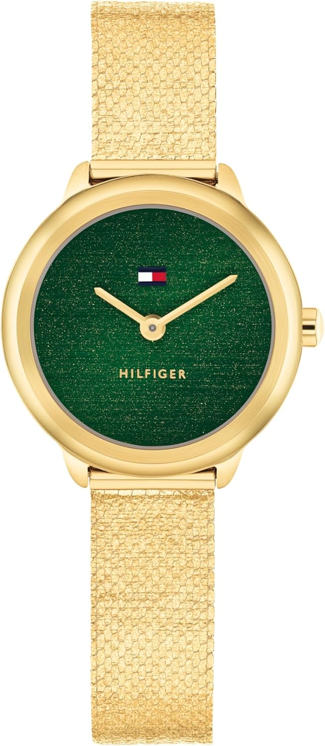 Женские кварцевые часы Tommy Hilfiger - корпус Mini 26 мм из нержавеющей стали, сетчатый браслет, мерцающий циферблат, минималистичный повседневный стиль - подарок для нее, Green
Женские кварцевые часы Tommy Hilfiger - корпус Mini 26 мм из нержавеющей стали, сетчатый браслет, мерцающий циферблат, минималистичный повседневный стиль - подарок для нее, Green