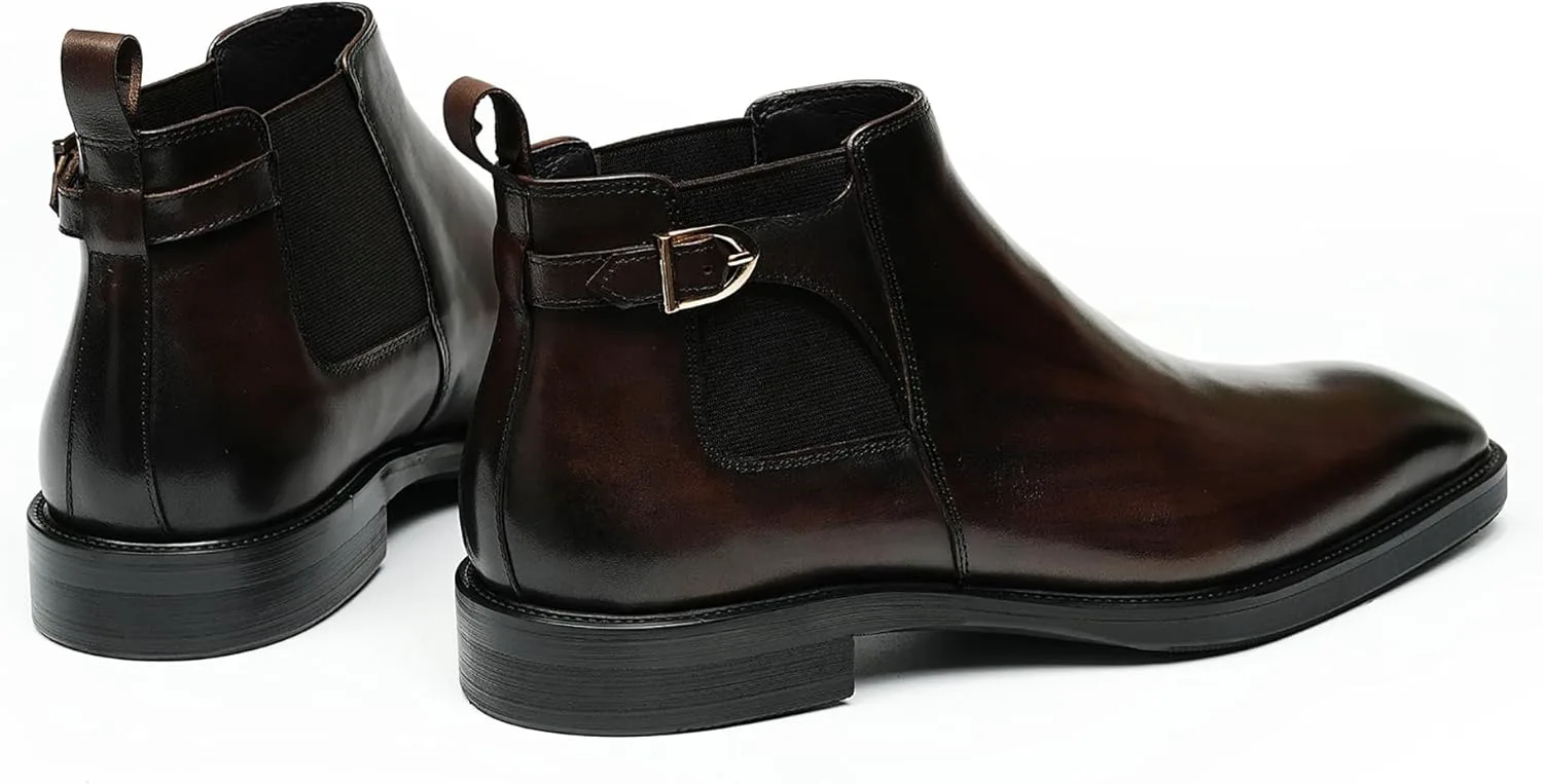 Мужские зимние ботинки Santimon из натуральной кожи ручной работы с утеплителем из хлопка, стиль Челси, для формального образа с пряжкой, ботильоны
Мужские зимние ботинки Santimon из натуральной кожи ручной работы с утеплителем из хлопка, стиль Челси, для формального образа с пряжкой, ботильоны