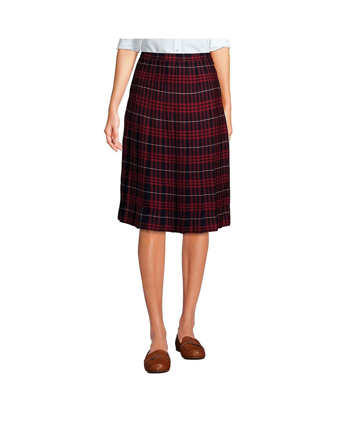 Школьная форма, женская клетчатая плиссированная юбка ниже колена Lands' End
Школьная форма, женская клетчатая плиссированная юбка ниже колена Lands' End