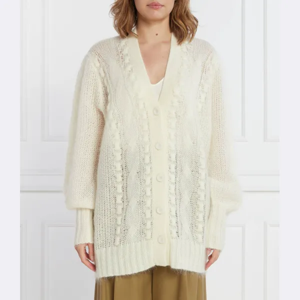 Шерстяной кардиган свободного кроя Twin-Set, белый
Шерстяной кардиган свободного кроя Twin-Set, белый