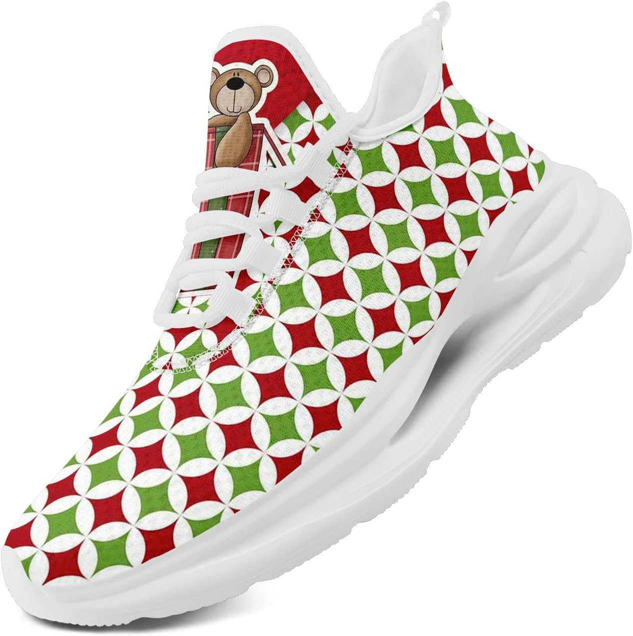 Кроссовки с рождественской тематикой Санта-Клауса для мужчин и женщин - удобные теннисные и ходовые обувь, амортизирующие спортивные кроссовки для тренировок Coolcustomize, зеленый
Кроссовки с рождественской тематикой Санта-Клауса для мужчин и женщин - удобные теннисные и ходовые обувь, амортизирующие спортивные кроссовки для тренировок Coolcustomize, зеленый