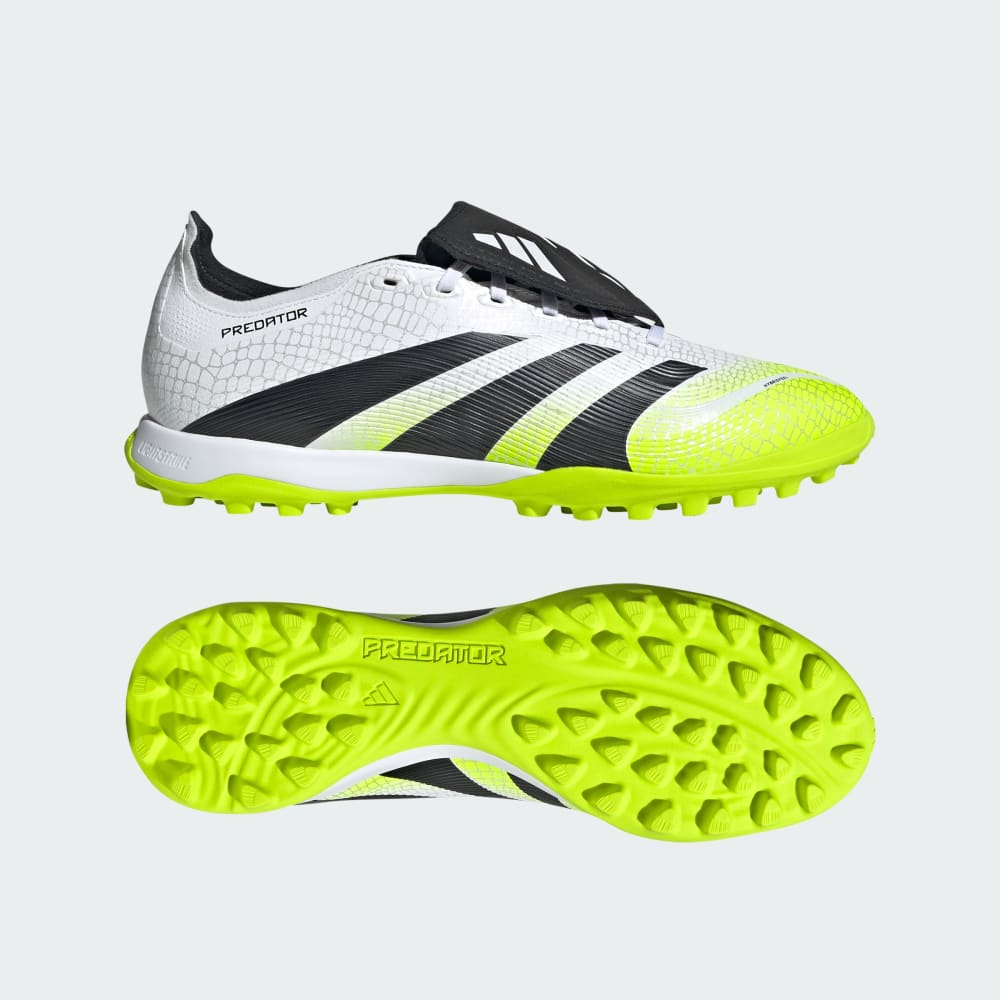 Бутсы Adidas Predator League Fold-Over Tongue Turf Cleats, цвет Cloud White/Core Black/Lucid Lemon
Бутсы Adidas Predator League Fold-Over Tongue Turf Cleats, цвет Cloud White/Core Black/Lucid Lemon
