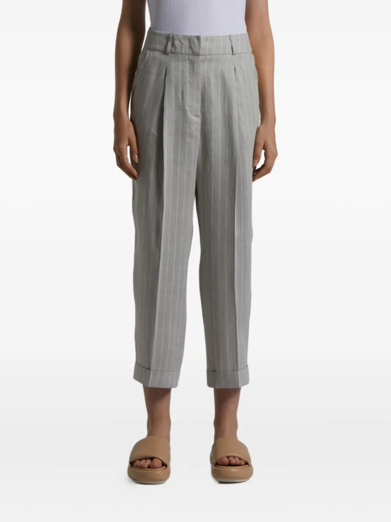 Брюки в тонкую полоску Peserico, серый
Брюки в тонкую полоску Peserico, серый