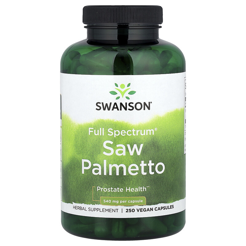 Swanson, Full Spectrum Saw Palmetto, 540 мг, 250 капсул
Swanson, Full Spectrum Saw Palmetto, 540 мг, 250 капсул
