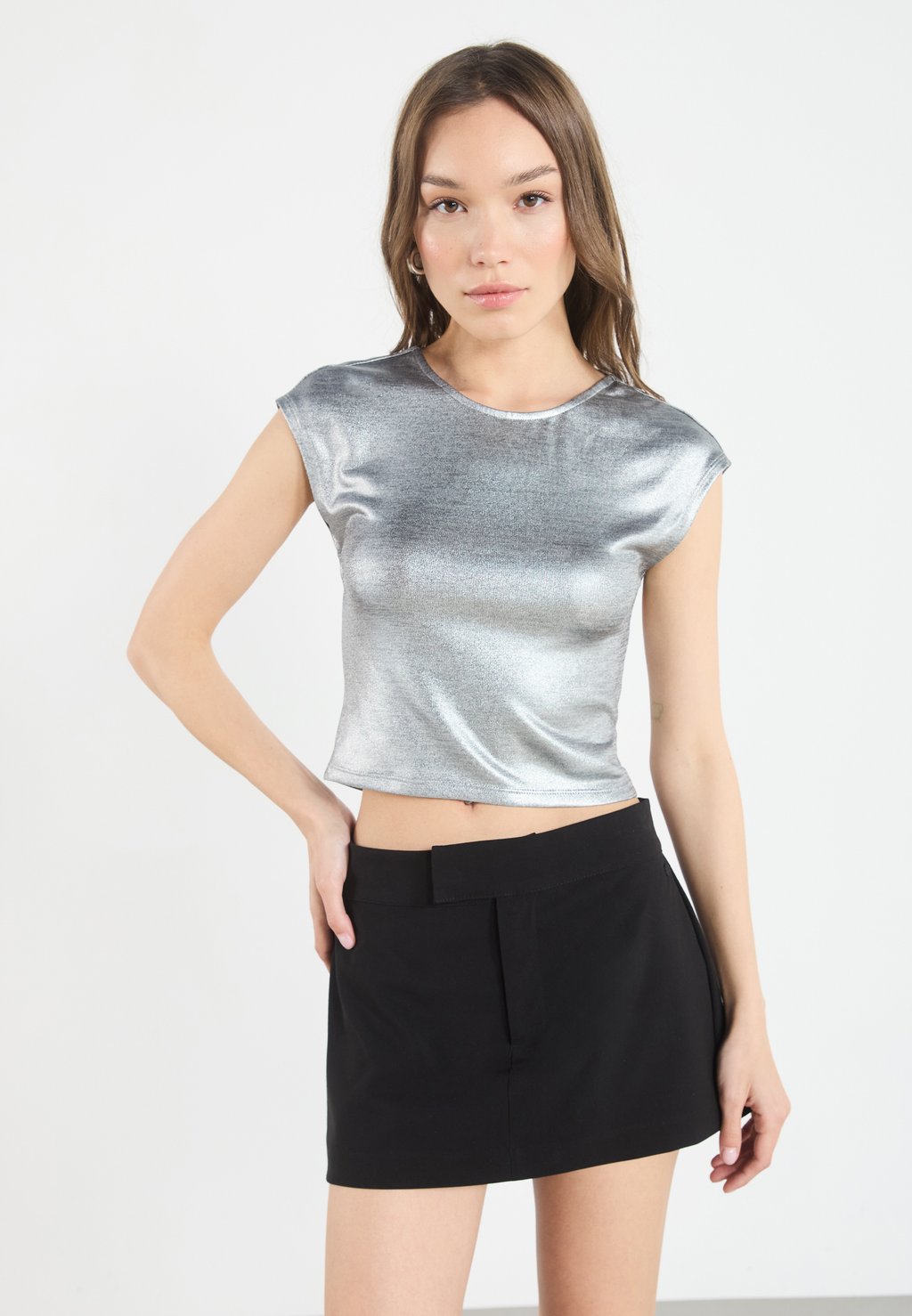 Базовая футболка Even&Odd, серебряный 
Базовая футболка Even&Odd, серебряный