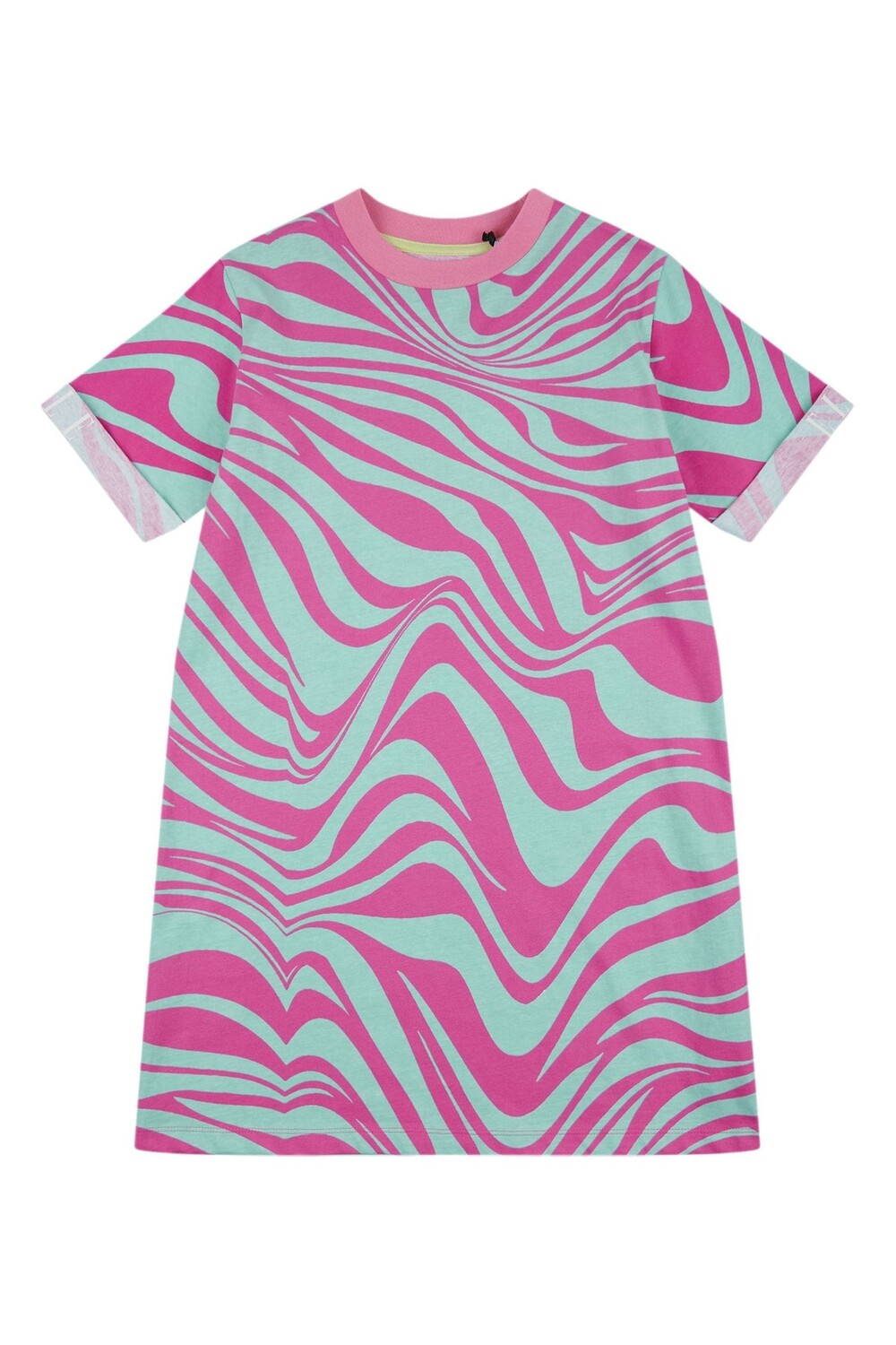 Розовое девичье платье-майка с волнистым принтом Elle, розовый 
Розовое девичье платье-майка с волнистым принтом Elle, розовый