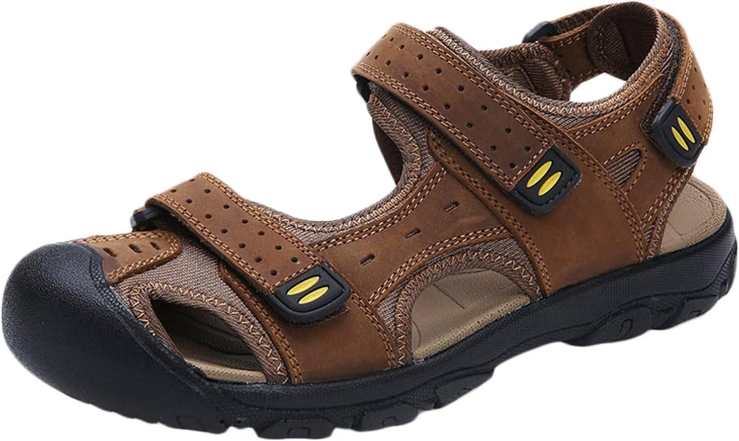 Мужские летние повседневные сандалии HNVAVQ, кожаные с закрытым носком, противоскользящие пляжные сандалии, водонепроницаемые рыболовные туфли, B-2
Мужские летние повседневные сандалии HNVAVQ, кожаные с закрытым носком, противоскользящие пляжные сандалии, водонепроницаемые рыболовные туфли, B-2