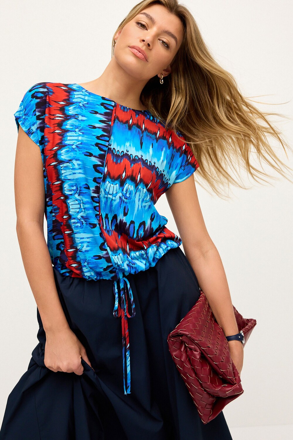 Топ с пышными рукавами и кулиской Next, синий
Топ с пышными рукавами и кулиской Next, синий