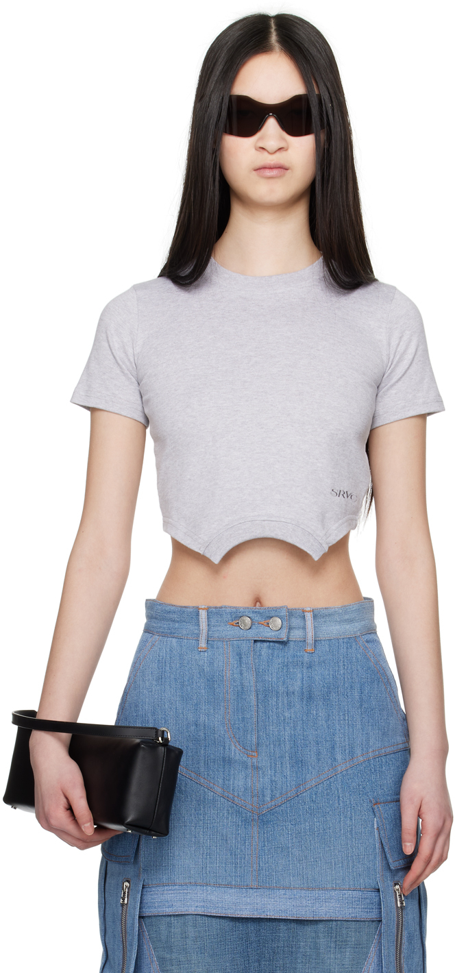 Серая перевернутая футболка SRVC
Серая перевернутая футболка SRVC