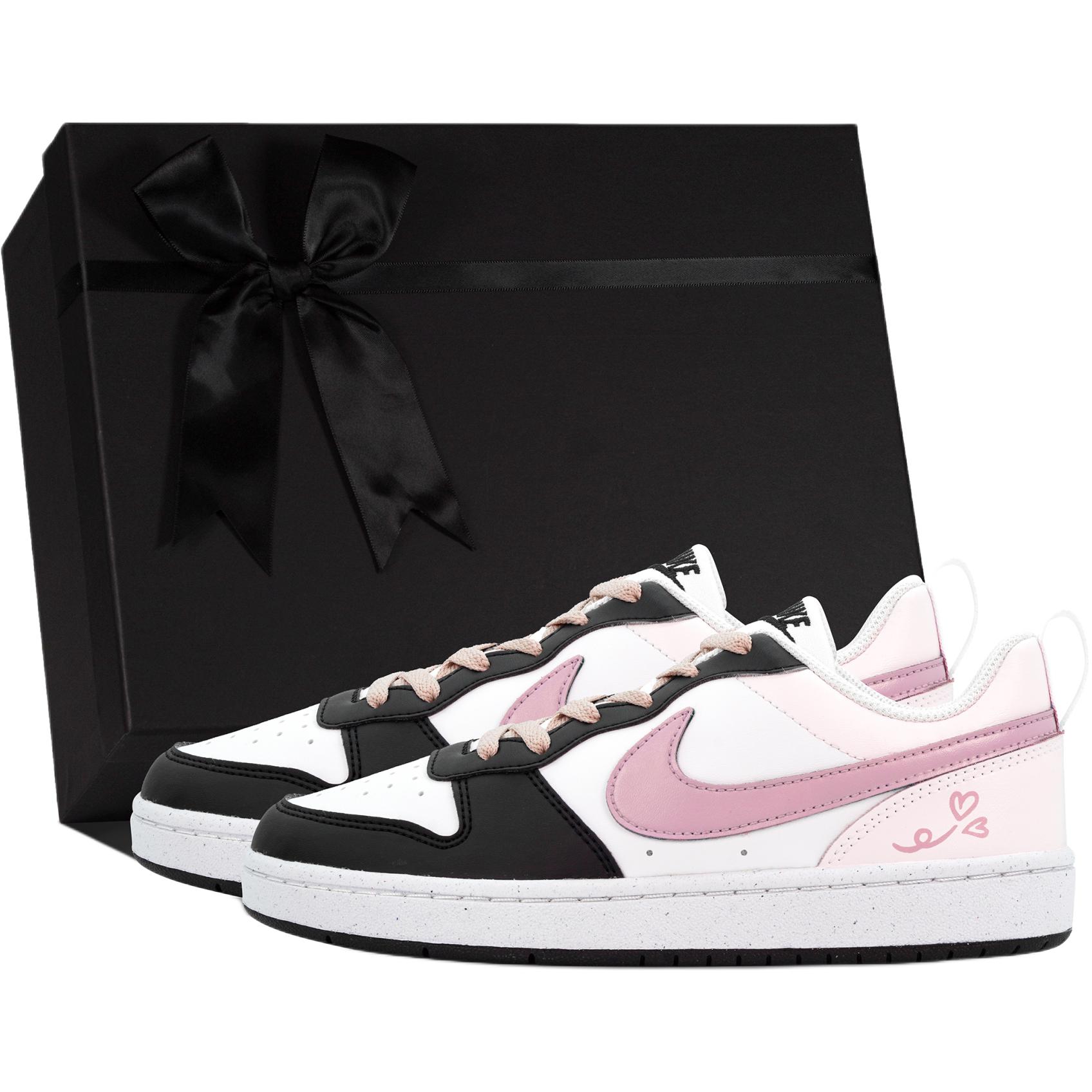 Nike Court Borough 2 Court Borough нескользящие износостойкие низкие детские скейтбординг кроссовки Black Pink для подростков
Nike Court Borough 2 Court Borough нескользящие износостойкие низкие детские скейтбординг кроссовки Black Pink для подростков