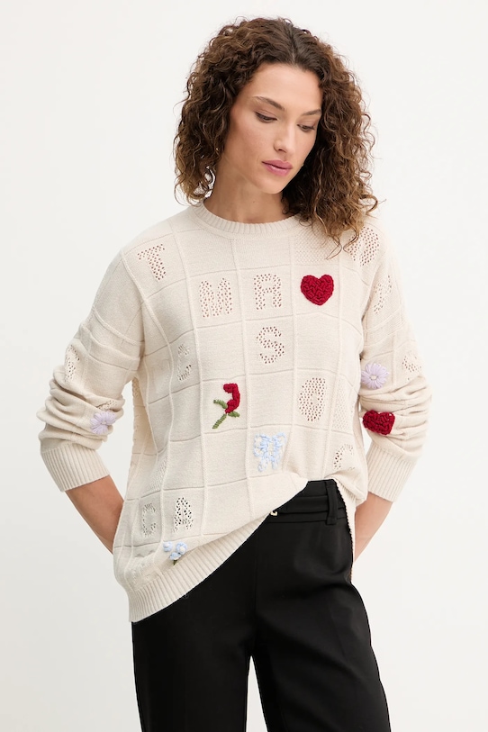 Свитер с шерстью Twinset, бежевый
Свитер с шерстью Twinset, бежевый