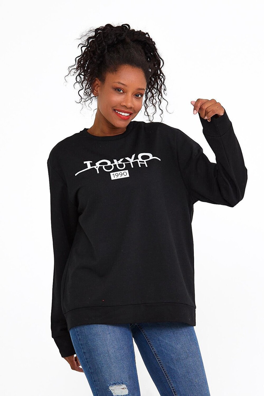 Женский тонкий свитшот оверсайз с круглым вырезом и принтом Токио SPR22SWK134 Süperlife, черный
Женский тонкий свитшот оверсайз с круглым вырезом и принтом Токио SPR22SWK134 Süperlife, черный