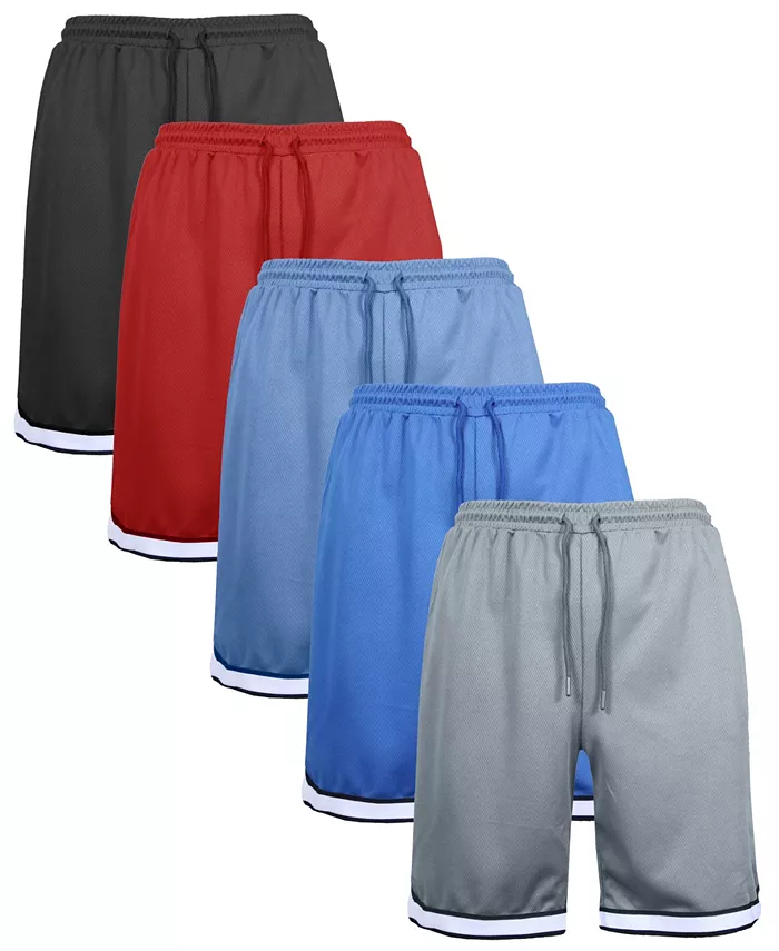 Мужские легкие дышащие шорты с сетчатыми вставками, 5 шт Galaxy By Harvic, мультиколор 
Мужские легкие дышащие шорты с сетчатыми вставками, 5 шт Galaxy By Harvic, мультиколор