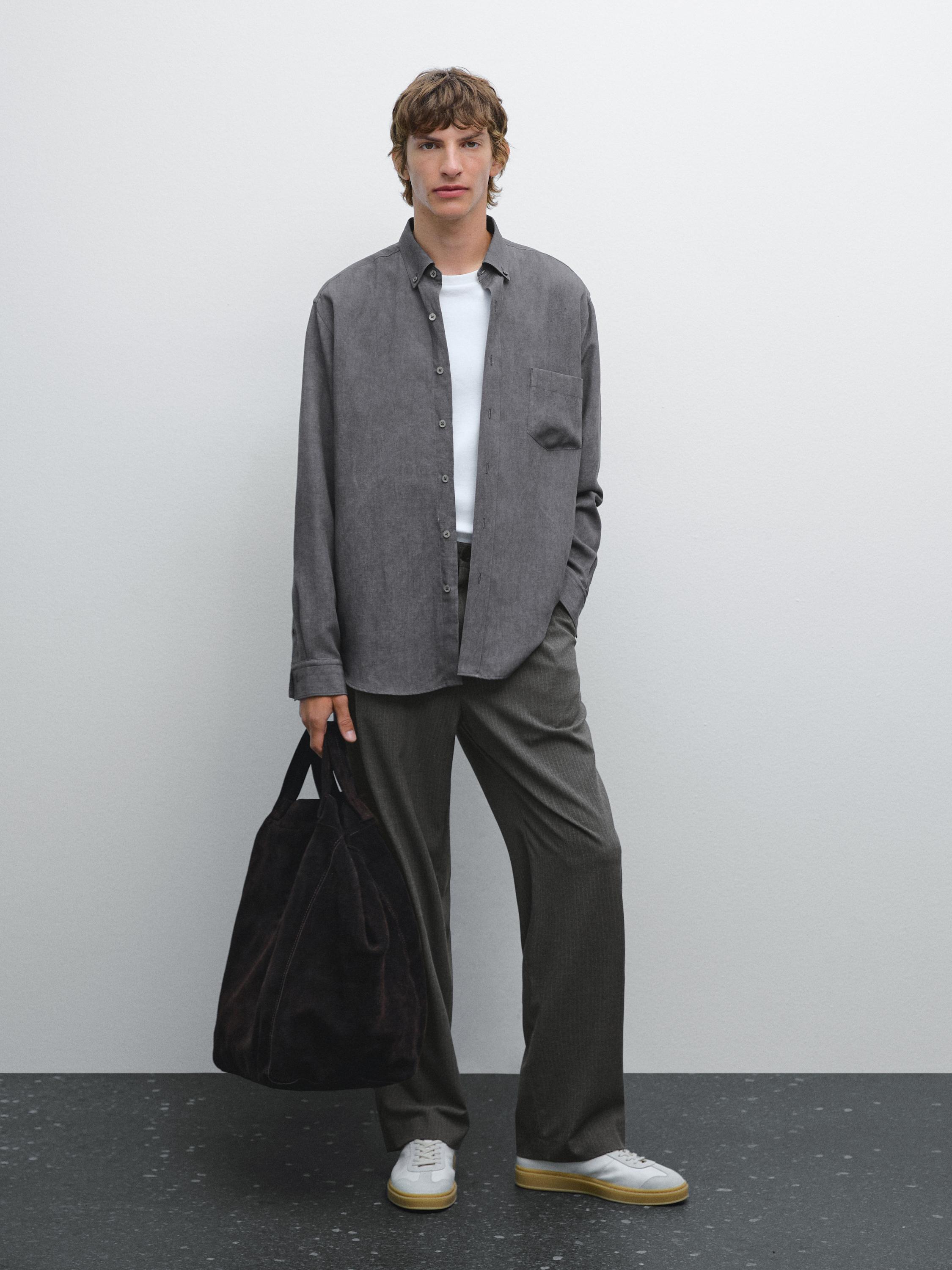 Рубашка свободного кроя Massimo Dutti, темно-серый
Рубашка свободного кроя Massimo Dutti, темно-серый