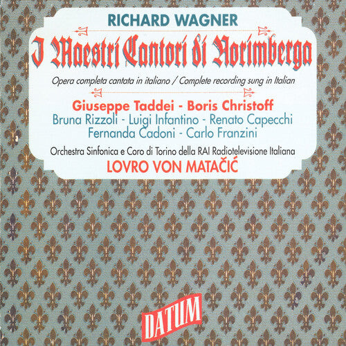 CD диск Wagner / Taddei / Torino: Maestri Cantori Di Norimberga
CD диск Wagner / Taddei / Torino: Maestri Cantori Di Norimberga