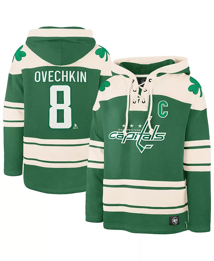 Мужская толстовка с капюшоном на шнурке Alexander Ovechkin Kelly Green Washington Capitals с именем игрока и номером в честь Дня Святого Патрика '47 Brand
Мужская толстовка с капюшоном на шнурке Alexander Ovechkin Kelly Green Washington Capitals с именем игрока и номером в честь Дня Святого Патрика '47 Brand